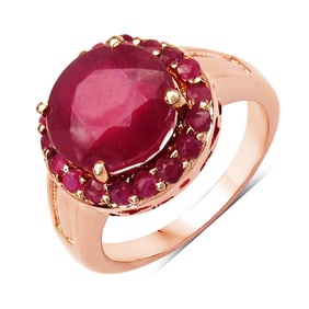 5.01 CT Glass Filled Ruby 14K