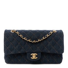 Chanel Denim Quilted Medium Double Flap