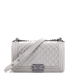 Chanel Boy Flap Bag Quilted Caviar