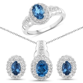 2.96 CT Genuine London Blue Topaz