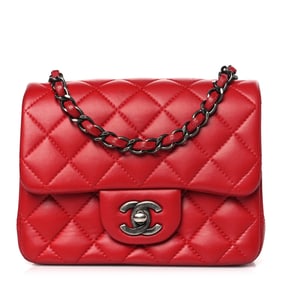Chanel Lambskin Quilted Mini Square Flap