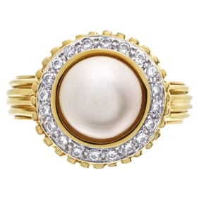 18k yellow gold ring with 8mm