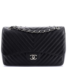 Chanel Classic Double Flap Bag Chevron
