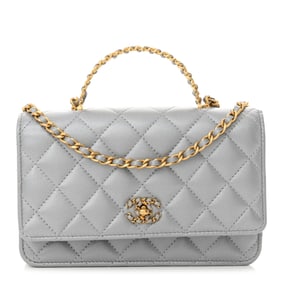 Chanel Metallic Lambskin Quilted Crystal Top