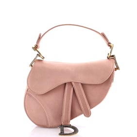 Christian Dior Saddle Handbag Satin with