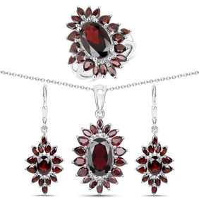 20.24 CT Genuine Garnet 14K White