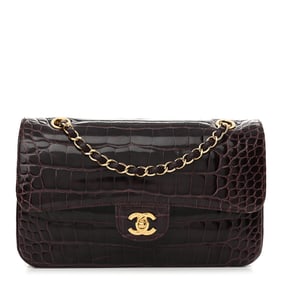 Chanel Alligator Medium Double Flap Purple
