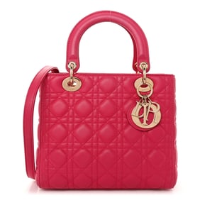 Christian Dior Lambskin Cannage Medium Lady
