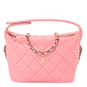 Chanel Caviar Quilted Hobo Pink
