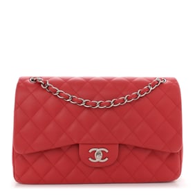 Chanel Lambskin Quilted Jumbo Double Flap