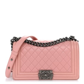 Chanel Calfskin Quilted Medium Boy Flap