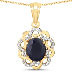 3.43 CT Genuine Blue Sapphire and
