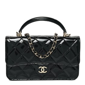 Chanel Patent Calfskin Quilted Flap Phone