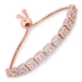 0.99 CT Genuine Morganite 14K White