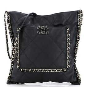 Chanel Flat Shopping Bag Quilted Calfskin