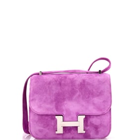 Hermes Constance Bag Doblis Suede 18