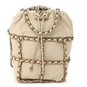 Chanel Lambskin Bucket Chain Drawstring Bag
