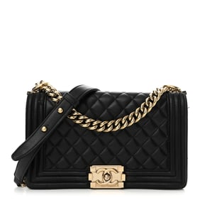 Chanel Lambskin Quilted Medium Boy Flap