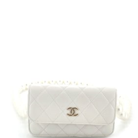 Chanel Pearl Strap Clutch with Chain