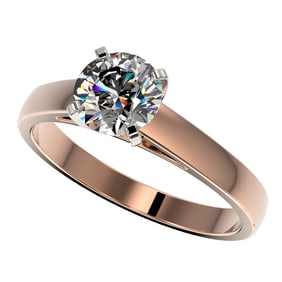 1.27 ctw Certified Quality Diamond Engagment Ring 10k Rose Gold