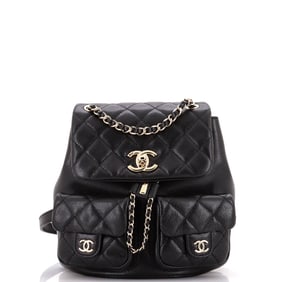 Chanel Duma Pockets Drawstring Backpack Quilted