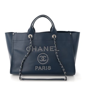 Chanel Caviar Medium Studded Deauville Tote