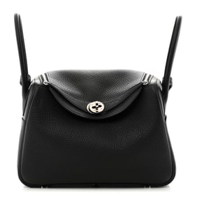 Hermes Taurillon Clemence Lindy 26 Black