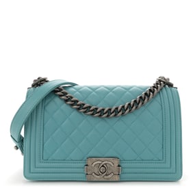 Chanel Calfskin Quilted Medium Boy Flap