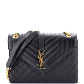 Saint Laurent Classic Monogram Envelope Satchel