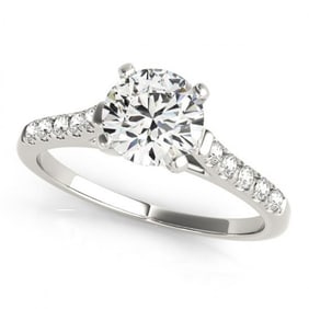 0.97 ctw Certified VS/SI Diamond Ring 18k White Gold