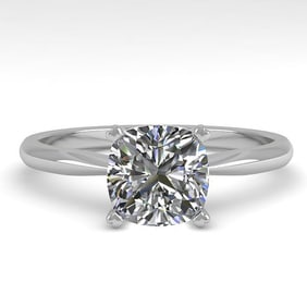 1 ctw Cushion Cut VS/SI Diamond Engagment Designer Ring 18k White Gold