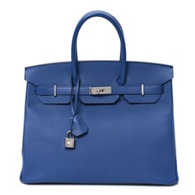 Hermes Epsom Birkin 35 Bleu Agate