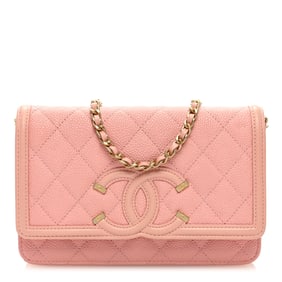 Chanel Caviar Quilted CC Filigree Wallet