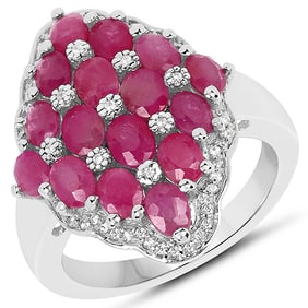 3.80 CT Ruby and White Zircon