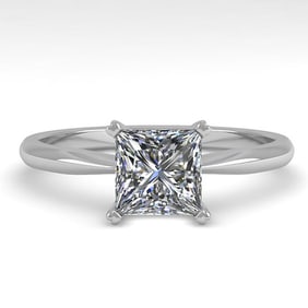 1.01 ctw Princess Cut VS/SI Diamond Engagment Ring 14k White Gold