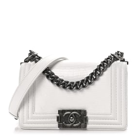 Chanel Lizard Calfskin Small Boy Flap