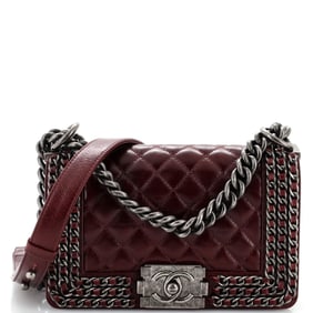 Chanel Chained Boy Flap Bag Quilted