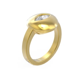 0.52 ctw Marquise Diamond Ring 18K Yellow Gold