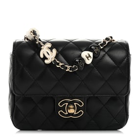 Chanel Lambskin Resin Quilted Mini Heart