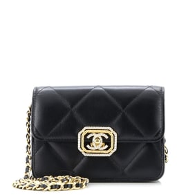 Chanel Crystal Geometric Frame CC Clutch