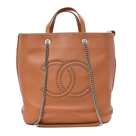 Chanel Calfskin Large Coco Eyelets Shopping