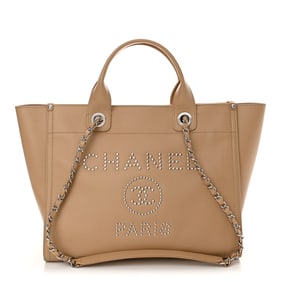 Chanel Caviar Small Studded Deauville Tote