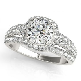 2 ctw Certified VS/SI Diamond Halo Ring 18k White Gold