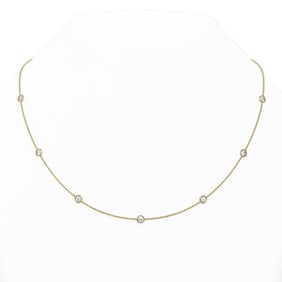 2.75 ctw Diamond Station Necklace 18K Yellow Gold