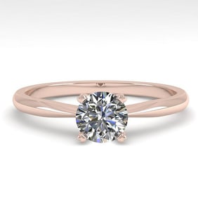 0.54 ctw VS/SI Diamond Engagment Designer Ring 14k Rose Gold