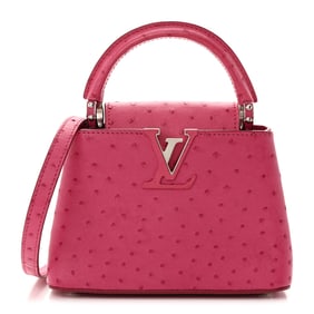 Louis Vuitton Ostrich Capucines Mini Fuchsia