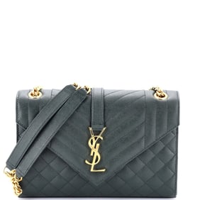 Saint Laurent Classic Monogram Envelope Satchel