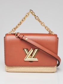 Louis Vuitton Raffia and Brown Leather
