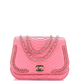 Chanel Braided Chic Flap Bag Python