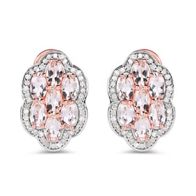 3.52 CT Genuine Morganite And White
